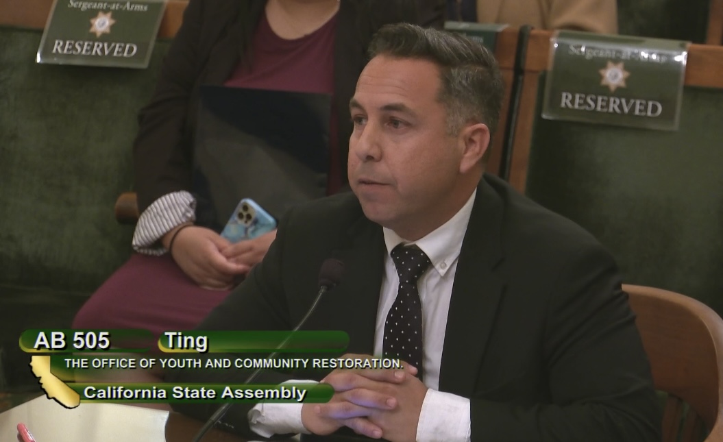 Michael Mendoza testifying at the California State Assembly on AB 505